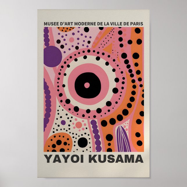Yayoi Kusama Inspired Abstract Art Print  (Front)