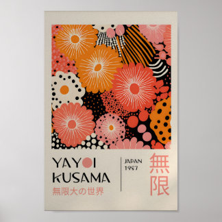 Yayoi Kusama Inspired Abstract Art Print