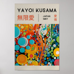 Yayoi Kusama Inspired Abstract Art Print