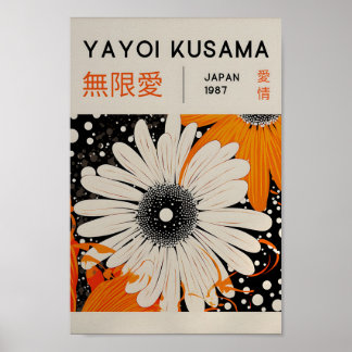 Yayoi Kusama Inspired Abstract Art Print