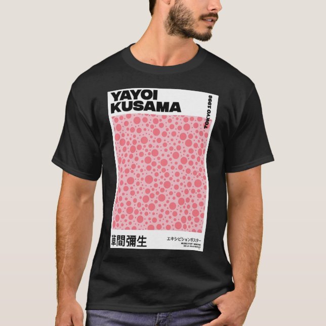 Yayoi Kusama Pink Poster T-Shirt (Front)