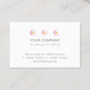 ♥ yBee *Little Flowers* Pink Daisies . modern . Business Card