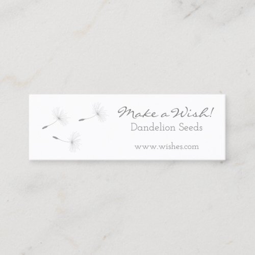  yBee Make a Wish Blowball Seeds  floral Mini Business Card