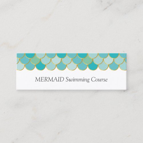  yBee MERMAID Swimming Course Fish Scales  Mini Business Card