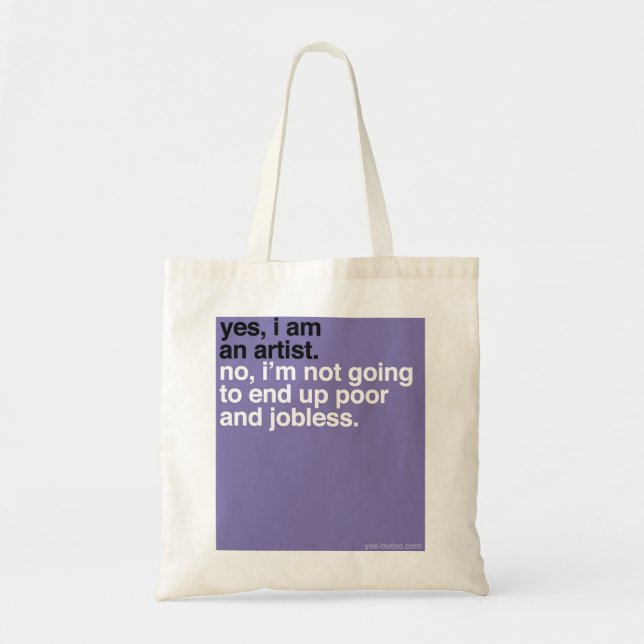 YBN: Yes, I am an artist Tote Bag (Front)