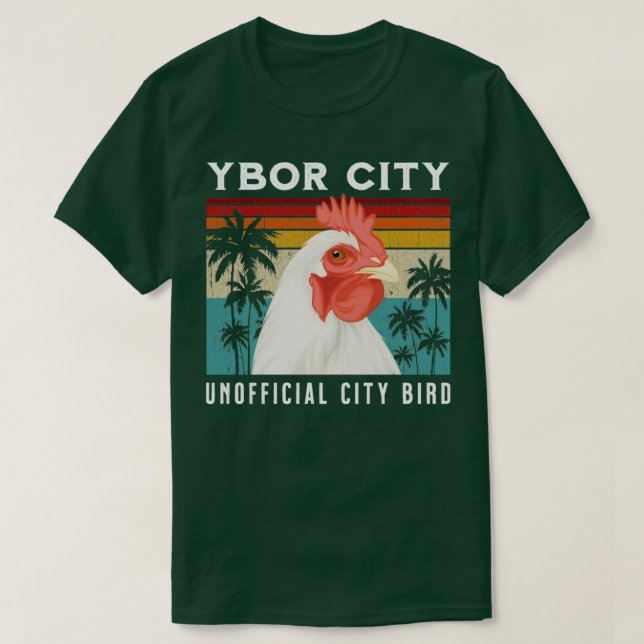Ybor City Florida Unofficial City Bird Souvenir T-Shirt (Design Front)