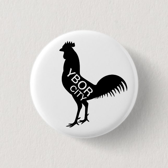 Ybor City Rooster Button (Front)
