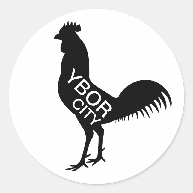 Ybor City Rooster Classic Round Sticker (Front)