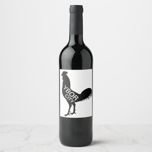 Ybor City Rooster Wine Label (Front)