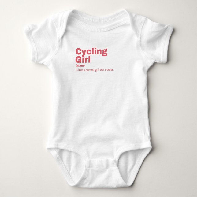 ycling Girl - Cycling Baby Bodysuit (Front)