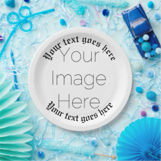ye old custom photo personalized historic Paper Plates