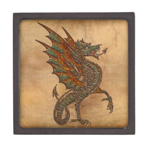 Ye Old Medieval Dragon Design Jewelry Box