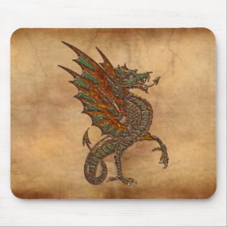 Ye Old Medieval Dragon Design Mouse Pad