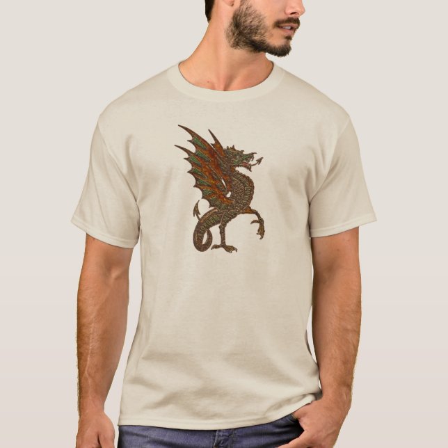Ye Old Medieval Dragon Design T-Shirt (Front)