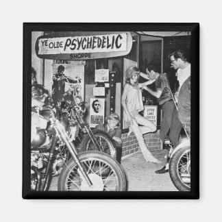 Ye Old Psychedelic Shoppe, Retro, Bikers, Vintage, Magnet