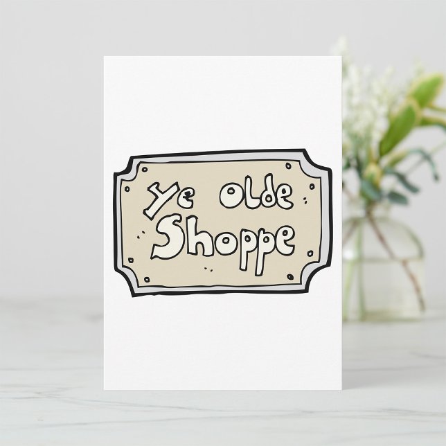 Ye Old Shoppe Sign Invitation (Creator Uploaded)