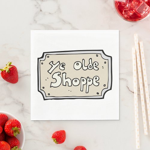 Ye Old Shoppe Sign Napkins