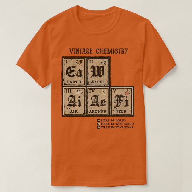 Ye Olde Periodic Table T-Shirt (Design Front)