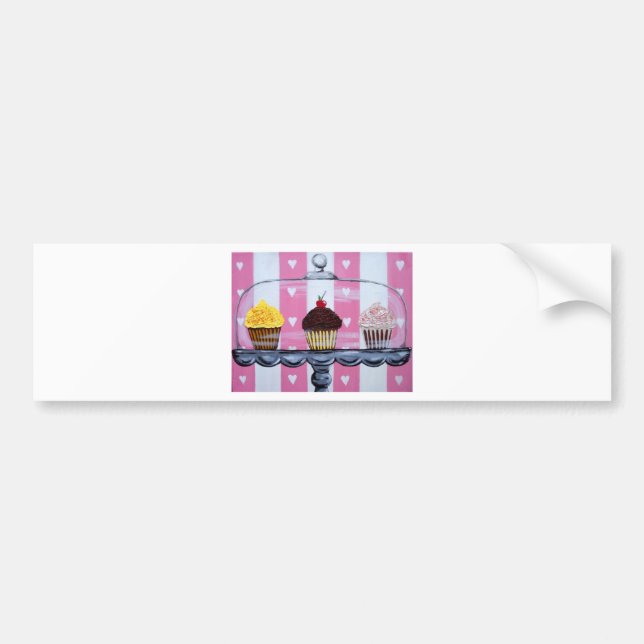yea! cupcakes! bumper sticker (Front)
