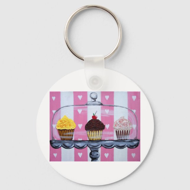 yea! cupcakes! keychain (Front)