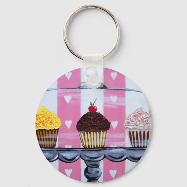 yea! cupcakes! keychain (Front)