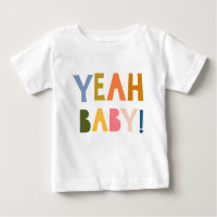 "Yeah Baby!" Happy Colorful Hand Lettering Quote