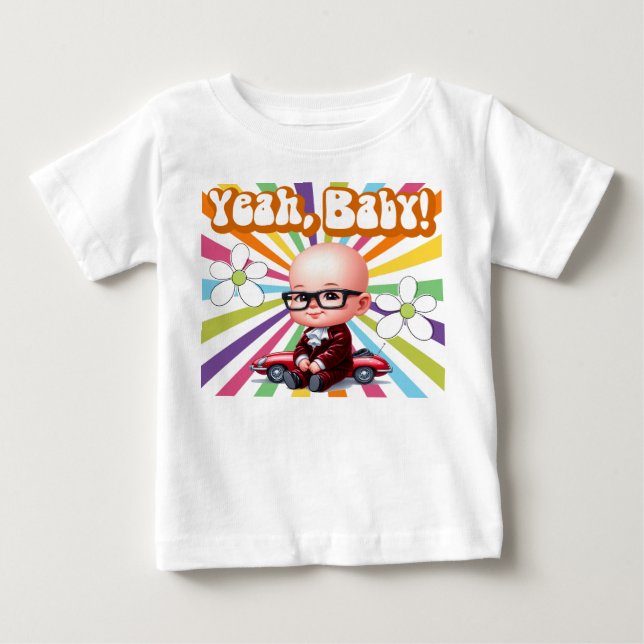 Yeah Baby Retro Baby T-Shirt (Front)