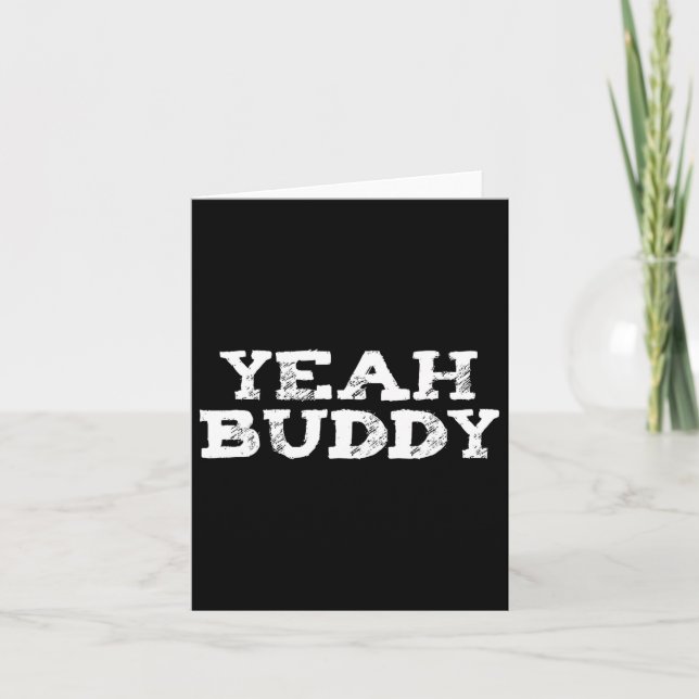 Yeah Buddy Bodybuilding Gym Fitness Workout  Card (Front)