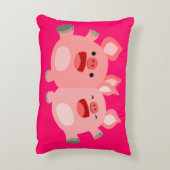 YEAH!! Cute Cartoon Pigs Accent Pillow (Back(Vertical))