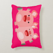YEAH!! Cute Cartoon Pigs Accent Pillow (Front(Vertical))