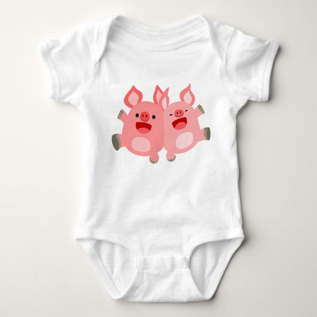 YEAH!! Cute Cartoon Pigs Baby Creeper (Front)