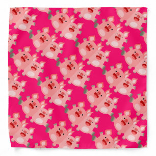 YEAH!! Cute Cartoon Pigs Bandana