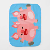 YEAH!! Cute Cartoon Pigs Burp Cloth (Front)