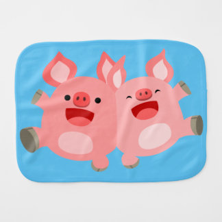 YEAH!! Cute Cartoon Pigs Burp Cloth