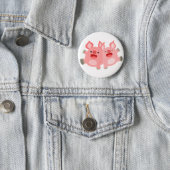 YEAH!! Cute Cartoon Pigs Button Badge (In Situ)