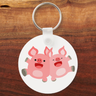 YEAH!! Cute Cartoon Pigs Keychain