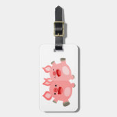 YEAH!! Cute Cartoon Pigs Luggage Tag (Front Vertical)