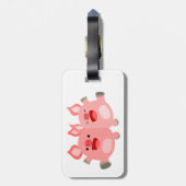 YEAH!! Cute Cartoon Pigs Luggage Tag (Back Vertical)