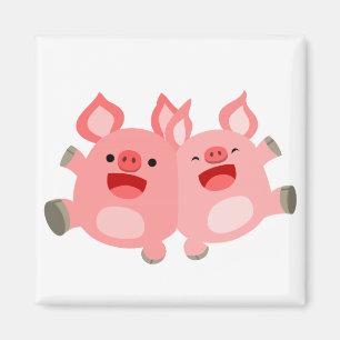 YEAH!! Cute Cartoon Pigs Magnet