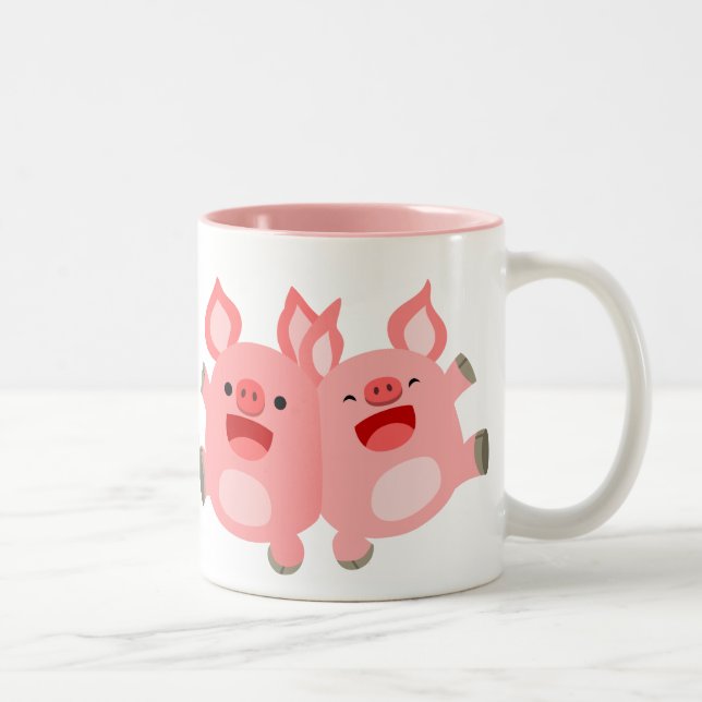 YEAH!! Cute Cartoon Pigs Mug (Right)