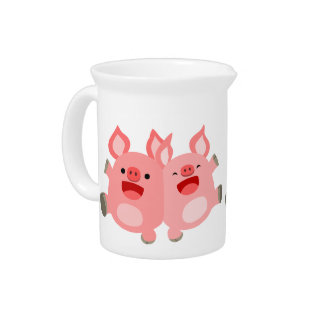 YEAH!! Cute Cartoon Pigs Pitcher
