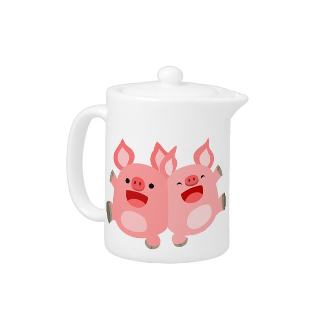 YEAH!! Cute Cartoon Pigs Teapot (Left)
