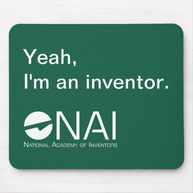 Yeah, I'm an Inventor Mousepad - Green (Front)