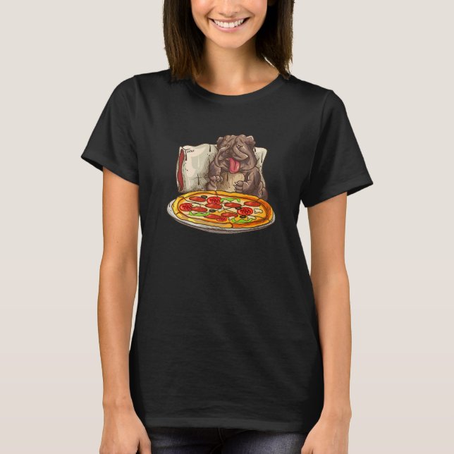 Yeah I'm Into Fitness  Fitness Whole Pizza   Dog T-Shirt (Front)
