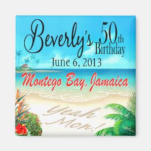 YEAH MON! Jamaican Beach Party Favor Magnet