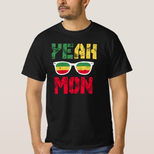 Yeah Mon Jamaican Vacation Jamaica Reggae Rastafar T_Shirt