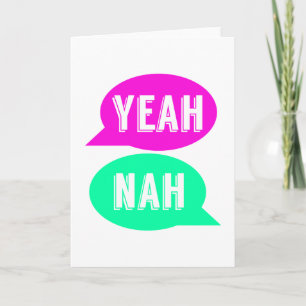 Yeah Nah Greeting Card - Kiwi Humor