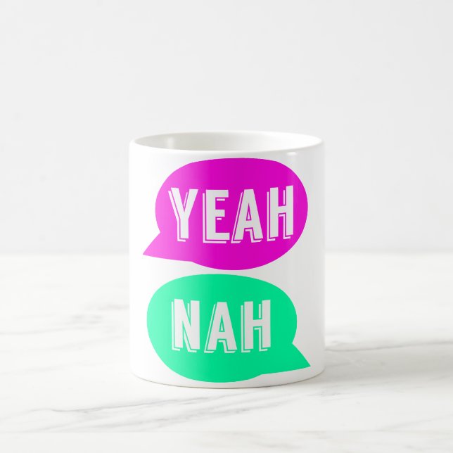 Yeah Nah Print Mug - A gift for Kiwis (Center)