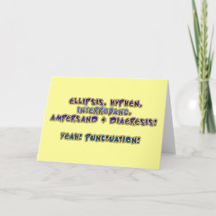 Yeah! Punctuation! Card