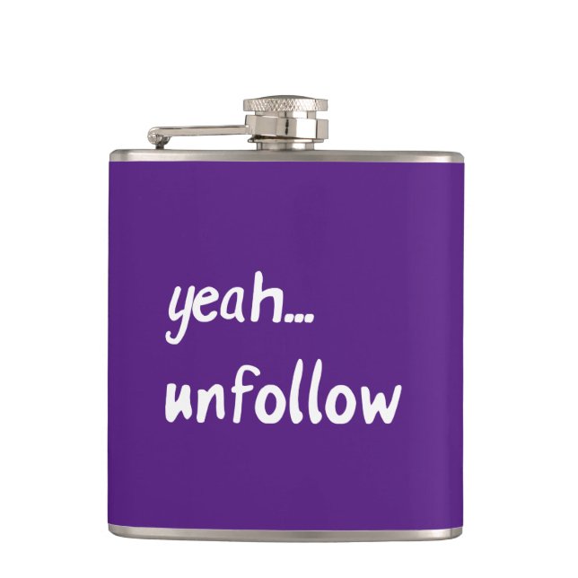 Yeah Unfollow Flask (Front)